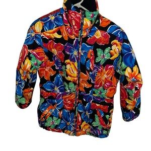 Obermeyer vintage retro bright floral ski winter jacket juniors 10